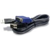 TK-CU10 - Outros - Kit Cabo 3.0m para Chaveador KVM USB para Teclado/Mouse e DV15 para Vídeo TRENDNET
